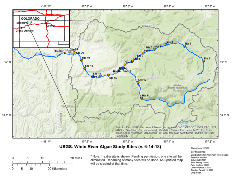 USGS Study Sites Map
