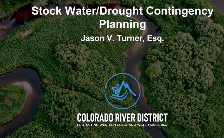 YouTube:  - Changes to Stock Watering Rights - Drought Contingency & Demand Management